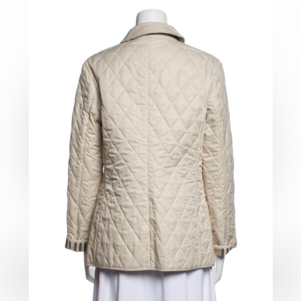 Burberry cream quilted coat - Picture 3 of 5